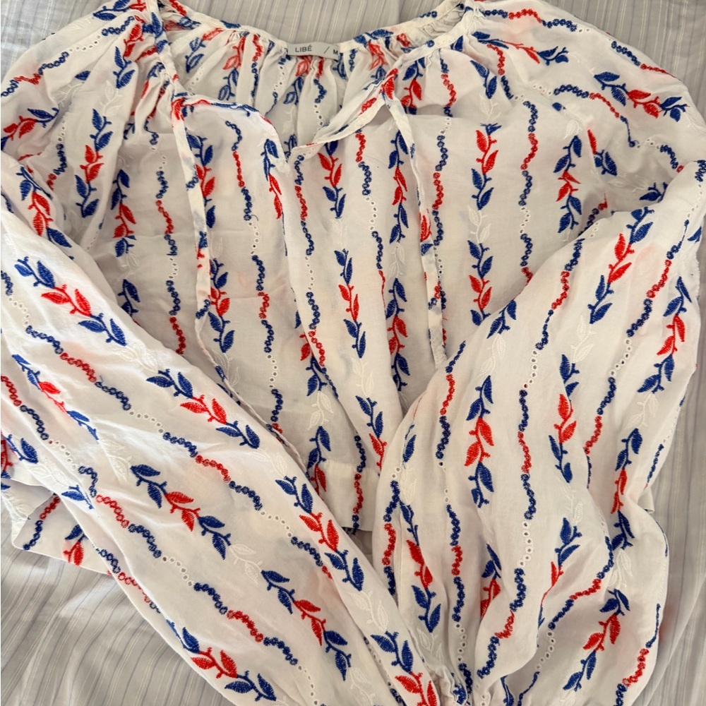 White Floral Women's Top